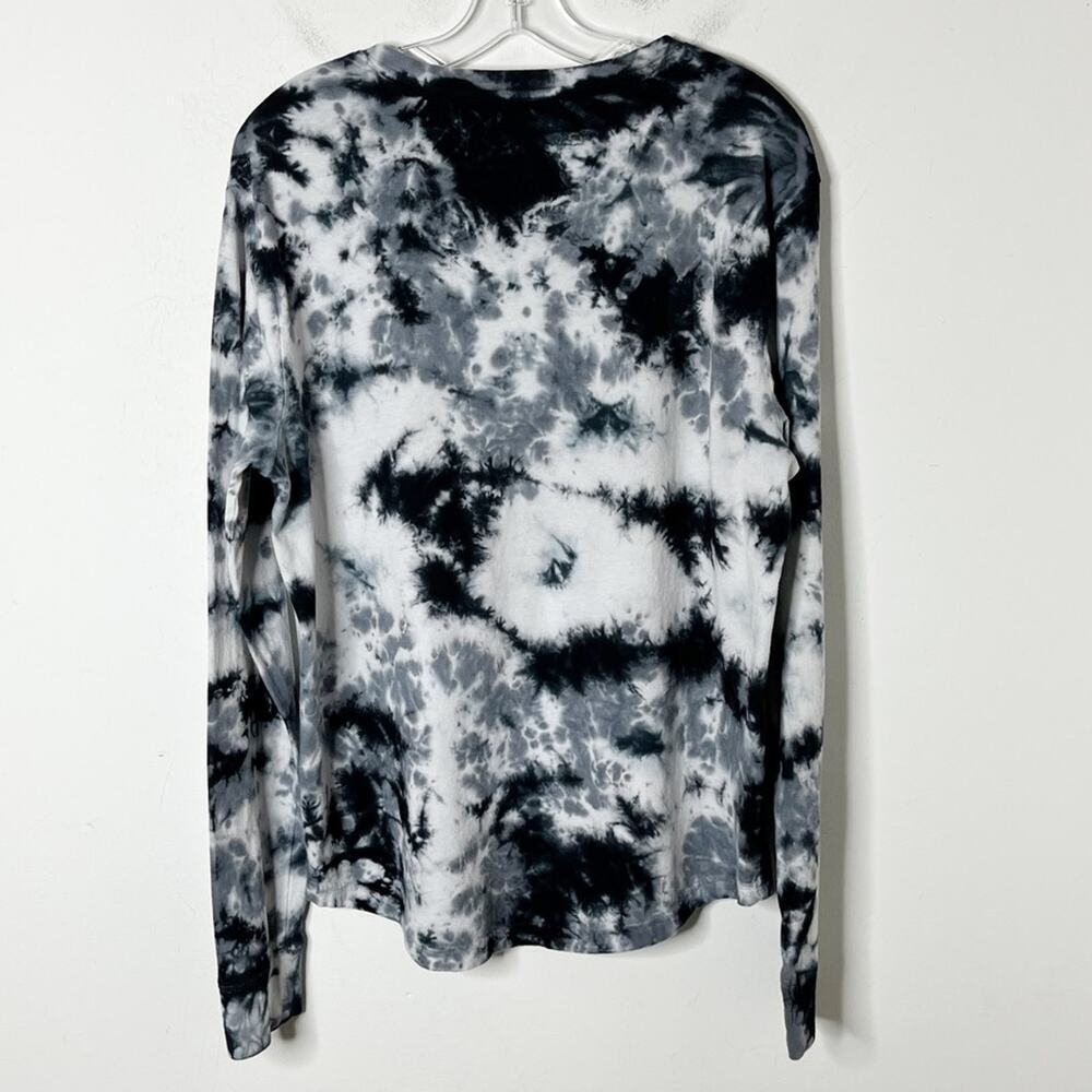 Aeropostale Men's Tie Dye T-Shirt M Black & Gray Long Sleeve Crew Neck Cotton - Picture 5 of 7
